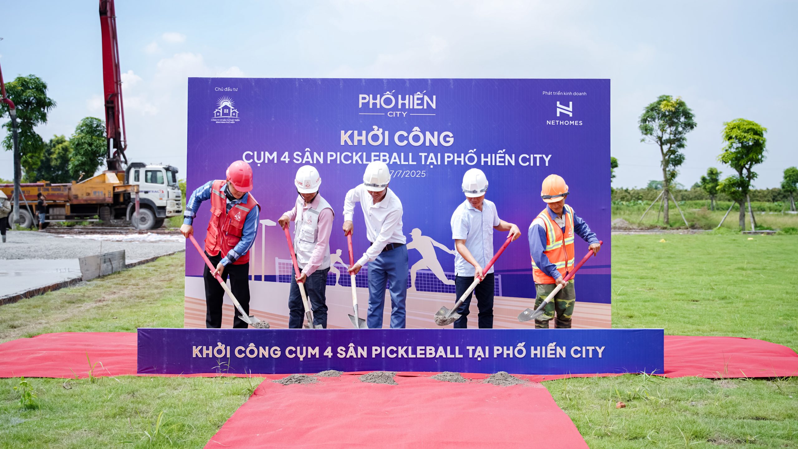 KHỞI CÔNG CỤM 4 SÂN PICKLEBALL TẠI PHỐ HIẾN CITY